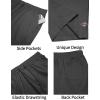 imageCOOFANDY Mens Casual Shorts Cotton Elastic Drawstring Shorts Summer Beach Chino ShortsBlack
