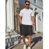 imageCOOFANDY Mens Casual Shorts Cotton Elastic Drawstring Shorts Summer Beach Chino ShortsBlack