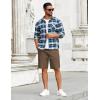 imageCOOFANDY Mens Casual Shorts Cotton Elastic Drawstring Shorts Summer Beach Chino ShortsBrown