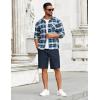 imageCOOFANDY Mens Casual Shorts Cotton Elastic Drawstring Shorts Summer Beach Chino ShortsDark Blue