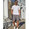 imageCOOFANDY Mens Casual Shorts Cotton Elastic Drawstring Shorts Summer Beach Chino ShortsDark Grey