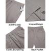 imageCOOFANDY Mens Casual Shorts Cotton Elastic Drawstring Shorts Summer Beach Chino ShortsDark Grey
