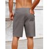 imageCOOFANDY Mens Casual Shorts Cotton Elastic Drawstring Shorts Summer Beach Chino ShortsDark Grey