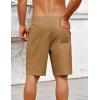 imageCOOFANDY Mens Casual Shorts Cotton Elastic Drawstring Shorts Summer Beach Chino ShortsKhaki