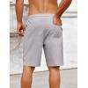 imageCOOFANDY Mens Casual Shorts Cotton Elastic Drawstring Shorts Summer Beach Chino ShortsLight Grey