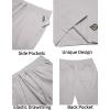 imageCOOFANDY Mens Casual Shorts Cotton Elastic Drawstring Shorts Summer Beach Chino ShortsLight Grey