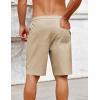 imageCOOFANDY Mens Casual Shorts Cotton Elastic Drawstring Shorts Summer Beach Chino ShortsLight Khaki
