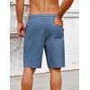imageCOOFANDY Mens Casual Shorts Cotton Elastic Drawstring Shorts Summer Beach Chino ShortsNavy Blue