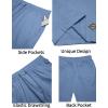 imageCOOFANDY Mens Casual Shorts Cotton Elastic Drawstring Shorts Summer Beach Chino ShortsNavy Blue