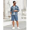 imageCOOFANDY Mens Casual Shorts Cotton Elastic Drawstring Shorts Summer Beach Chino ShortsNavy Blue