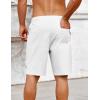 imageCOOFANDY Mens Casual Shorts Cotton Elastic Drawstring Shorts Summer Beach Chino ShortsWhite