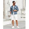 imageCOOFANDY Mens Casual Shorts Cotton Elastic Drawstring Shorts Summer Beach Chino ShortsWhite