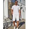 imageCOOFANDY Mens Casual Shorts Cotton Elastic Drawstring Shorts Summer Beach Chino ShortsWhite
