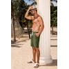 imageCOOFANDY Mens Casual Shorts Drawstring Summer Beach Shorts Lightweight Elastic Waist Vacation Short with PocketsArmy Green