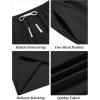 imageCOOFANDY Mens Casual Shorts Drawstring Summer Beach Shorts Lightweight Elastic Waist Vacation Short with PocketsBlack