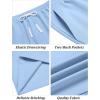 imageCOOFANDY Mens Casual Shorts Drawstring Summer Beach Shorts Lightweight Elastic Waist Vacation Short with PocketsBlue