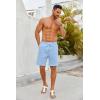 imageCOOFANDY Mens Casual Shorts Drawstring Summer Beach Shorts Lightweight Elastic Waist Vacation Short with PocketsBlue