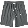 imageCOOFANDY Mens Casual Shorts Drawstring Summer Beach Shorts Lightweight Elastic Waist Vacation Short with PocketsDark Gray