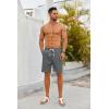 imageCOOFANDY Mens Casual Shorts Drawstring Summer Beach Shorts Lightweight Elastic Waist Vacation Short with PocketsDark Gray