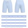 imageCOOFANDY Mens Casual Shorts Drawstring Summer Beach Shorts Lightweight Elastic Waist Vacation Short with PocketsLight Blue