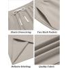 imageCOOFANDY Mens Casual Shorts Drawstring Summer Beach Shorts Lightweight Elastic Waist Vacation Short with PocketsLight Gray