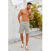 imageCOOFANDY Mens Casual Shorts Drawstring Summer Beach Shorts Lightweight Elastic Waist Vacation Short with PocketsLight Gray