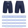imageCOOFANDY Mens Casual Shorts Drawstring Summer Beach Shorts Lightweight Elastic Waist Vacation Short with PocketsNavy Blue