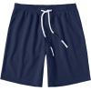 imageCOOFANDY Mens Casual Shorts Drawstring Summer Beach Shorts Lightweight Elastic Waist Vacation Short with PocketsNavy Blue