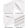 imageCOOFANDY Mens Casual Shorts Drawstring Summer Beach Shorts Lightweight Elastic Waist Vacation Short with PocketsWhite