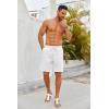 imageCOOFANDY Mens Casual Shorts Drawstring Summer Beach Shorts Lightweight Elastic Waist Vacation Short with PocketsWhite