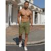 imageCOOFANDY Mens Casual Shorts Elastic Waist Drawstring Lightweight Dry Quick Summer Beach ShortsArmy Green