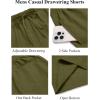 imageCOOFANDY Mens Casual Shorts Elastic Waist Drawstring Lightweight Dry Quick Summer Beach ShortsArmy Green