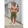 imageCOOFANDY Mens Casual Shorts Elastic Waist Drawstring Lightweight Dry Quick Summer Beach ShortsArmy Green