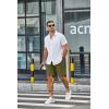 imageCOOFANDY Mens Casual Shorts Elastic Waist Drawstring Lightweight Dry Quick Summer Beach ShortsArmy Green