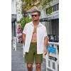 imageCOOFANDY Mens Casual Shorts Elastic Waist Drawstring Lightweight Dry Quick Summer Beach ShortsArmy Green