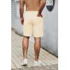 imageCOOFANDY Mens Casual Shorts Elastic Waist Drawstring Lightweight Dry Quick Summer Beach ShortsBeige
