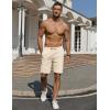 imageCOOFANDY Mens Casual Shorts Elastic Waist Drawstring Lightweight Dry Quick Summer Beach ShortsBeige