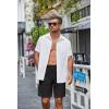 imageCOOFANDY Mens Casual Shorts Elastic Waist Drawstring Lightweight Dry Quick Summer Beach ShortsBlack