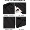 imageCOOFANDY Mens Casual Shorts Elastic Waist Drawstring Lightweight Dry Quick Summer Beach ShortsBlack