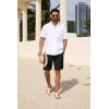 imageCOOFANDY Mens Casual Shorts Elastic Waist Drawstring Lightweight Dry Quick Summer Beach ShortsBlack