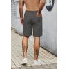 imageCOOFANDY Mens Casual Shorts Elastic Waist Drawstring Lightweight Dry Quick Summer Beach ShortsDark Grey