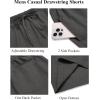 imageCOOFANDY Mens Casual Shorts Elastic Waist Drawstring Lightweight Dry Quick Summer Beach ShortsDark Grey