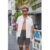 imageCOOFANDY Mens Casual Shorts Elastic Waist Drawstring Lightweight Dry Quick Summer Beach ShortsDark Grey