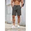 imageCOOFANDY Mens Casual Shorts Elastic Waist Drawstring Lightweight Dry Quick Summer Beach ShortsDark Grey