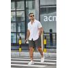 imageCOOFANDY Mens Casual Shorts Elastic Waist Drawstring Lightweight Dry Quick Summer Beach ShortsDark Grey