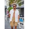 imageCOOFANDY Mens Casual Shorts Elastic Waist Drawstring Lightweight Dry Quick Summer Beach ShortsDark Khaki