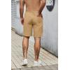 imageCOOFANDY Mens Casual Shorts Elastic Waist Drawstring Lightweight Dry Quick Summer Beach ShortsDark Khaki
