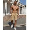 imageCOOFANDY Mens Casual Shorts Elastic Waist Drawstring Lightweight Dry Quick Summer Beach ShortsDark Khaki