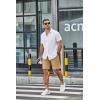 imageCOOFANDY Mens Casual Shorts Elastic Waist Drawstring Lightweight Dry Quick Summer Beach ShortsDark Khaki