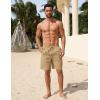 imageCOOFANDY Mens Casual Shorts Elastic Waist Drawstring Lightweight Dry Quick Summer Beach ShortsDark Khaki